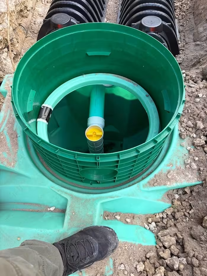 Completed septic tank project